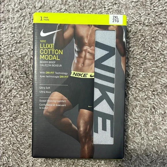 NWT Nike Black Performance Boxer Briefs - Picture 1 of 5
